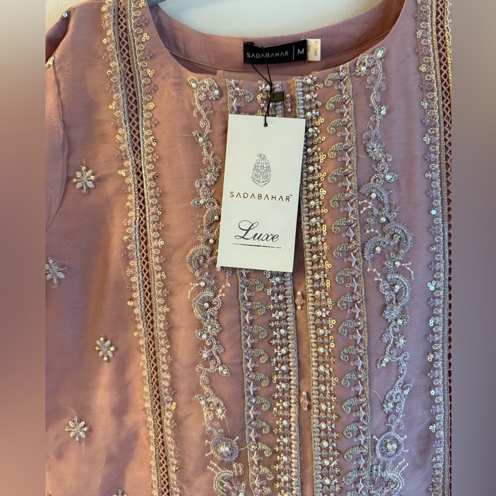 Elegant Pink Embroidered Dress Pakistani outfit - Picture 2 of 7